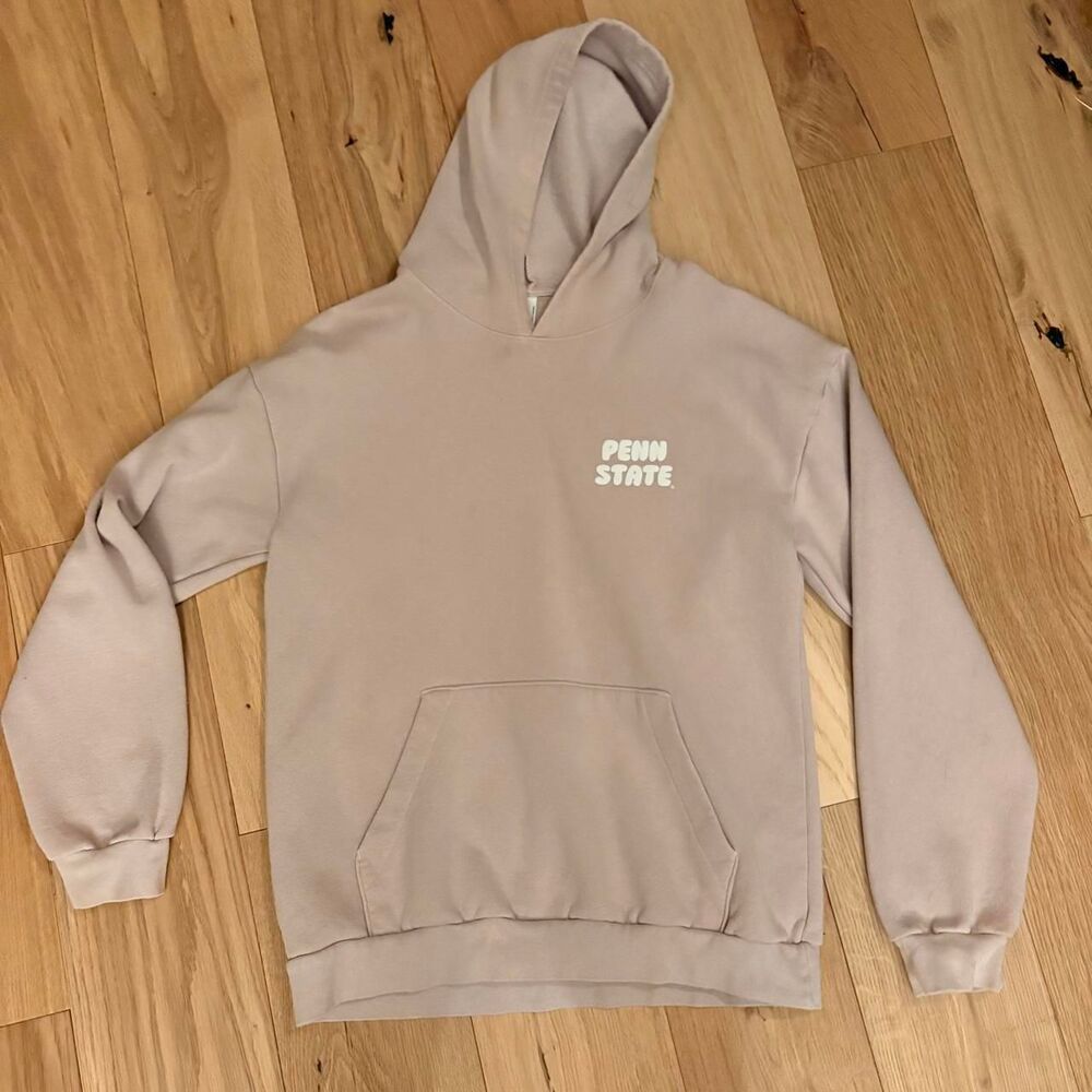 American-apparel Women's Pink and Tan Hoodie
